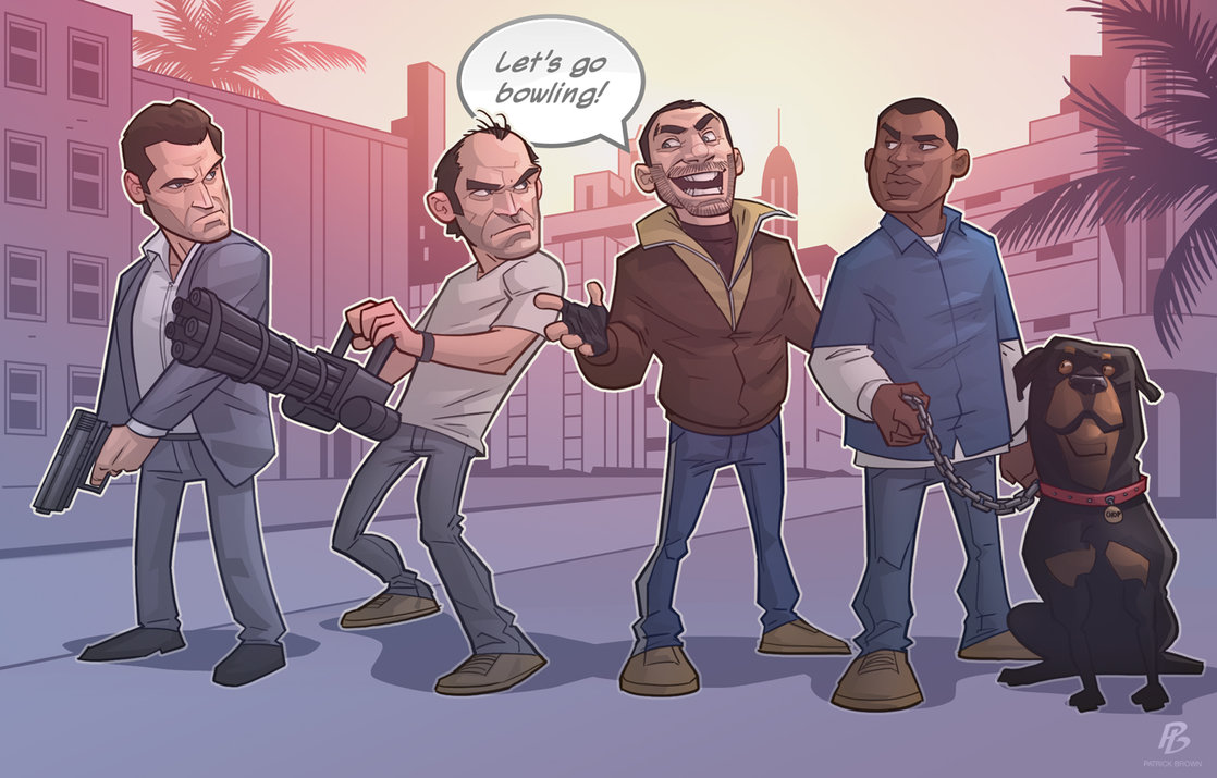 Ilustración de Grand Theft Auto V BornToPlay. Blog de